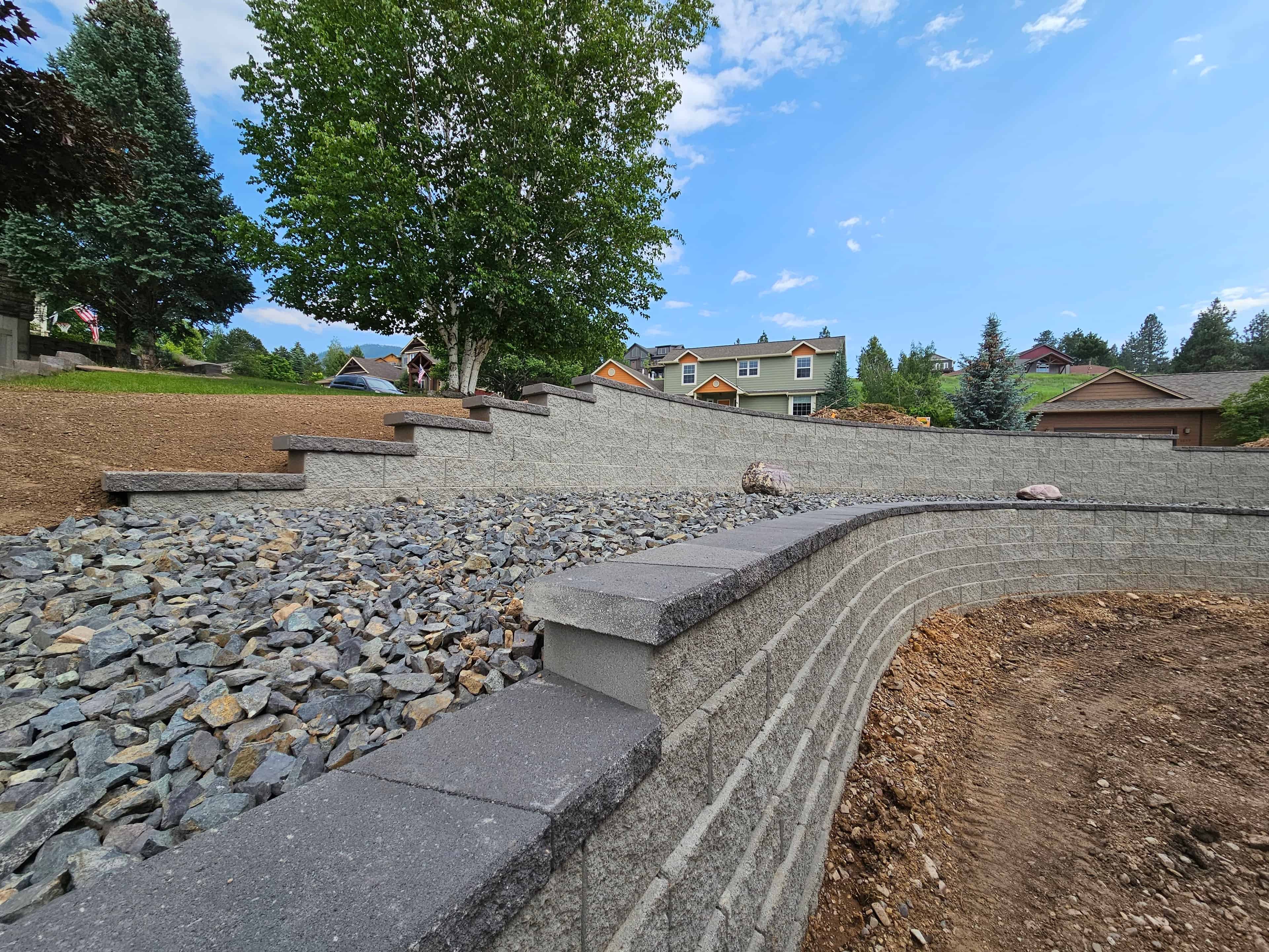 Retaining Wall Installation image