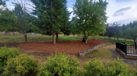 Mulch installation for large properties.